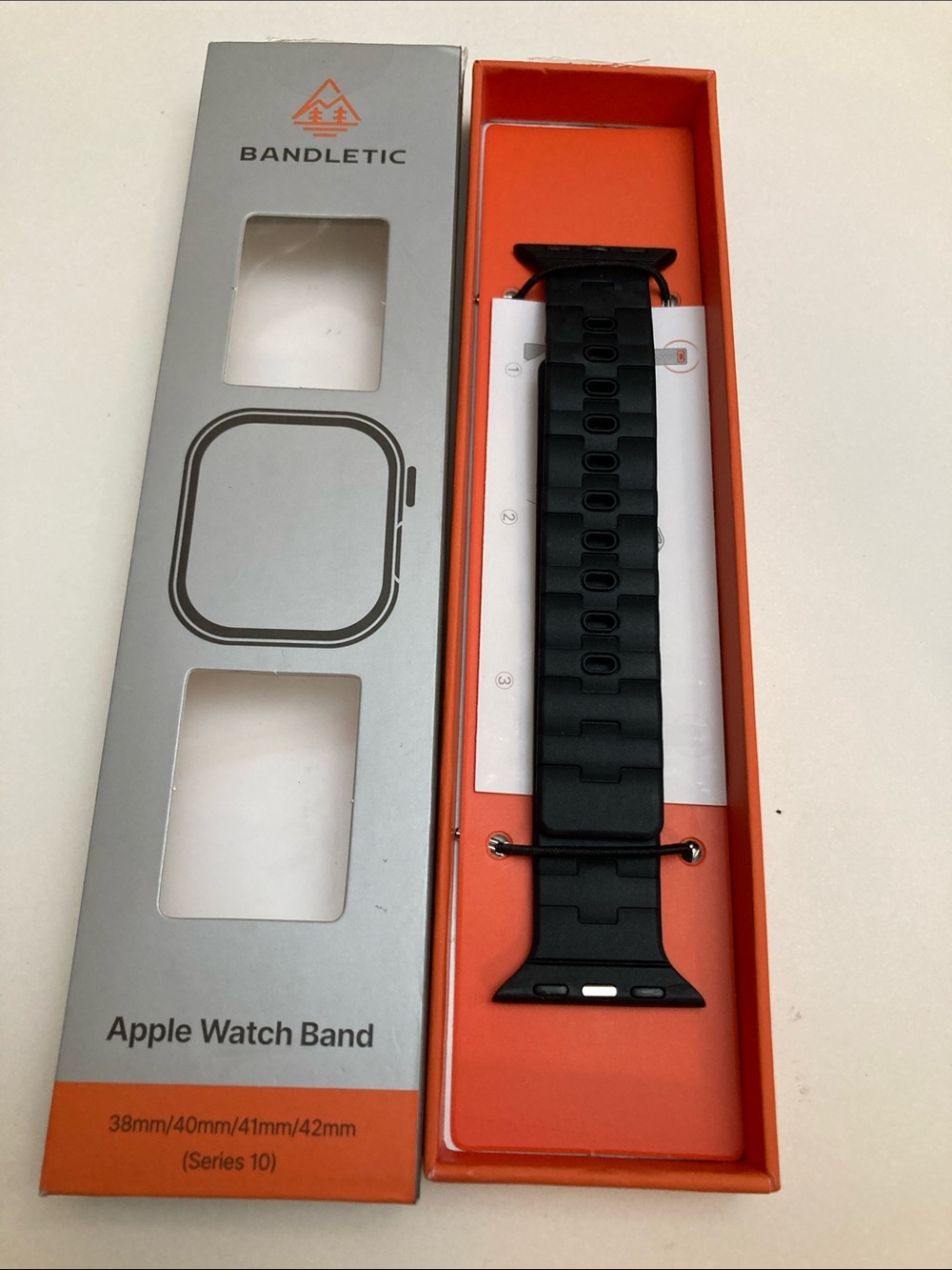 Bandletic Black Silicone Apple Watch Band for Apple 38mm - 42mm